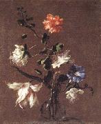 Mario Dei Fiori Theee Caper Flower,a Carnation,a Bindweed,and a Tulip oil painting